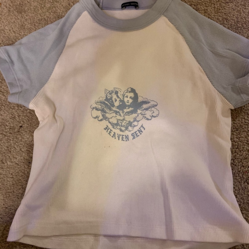 Brandy Melville cropped angel tee